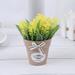 MageCrux 1PC Artificial Plant Decorative Flowers Fake Flowers Mini Potted Bonsai Green Plant