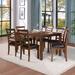 Limited Promotion -Classic Farmhouse Solid Wood/ Faux Leather 7-piece Rectangle Dining Set