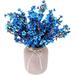 6Pcs Artificial Baby Breath Flowers Gypsophila Bouquet Silk Flower Real Touch Fake Flower for Wedding Party Decoration Bouquets Real Touch DIY Home Garden (Blue)