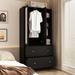 Scalable Hanging Rod Wardrobe Closet Armoire Mirror Space Saving