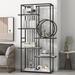 6 Tiers Home Office Bookcase Open Bookshelf with Metal Frame, Living Room Storage Bookshelf, Large Display Shelf