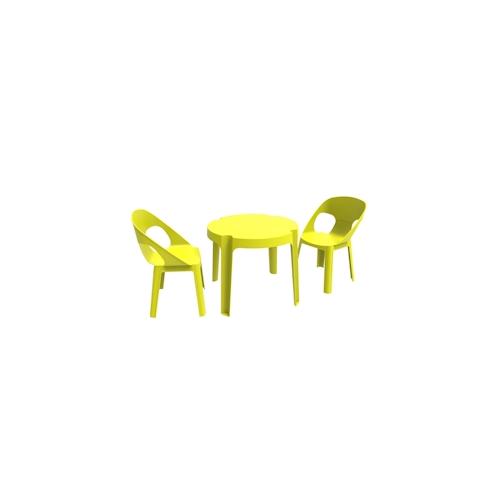 GARBAR RITA Kinderstuhl-Tisch Indoor, Outdoor Set 2+1 Grüne Limette