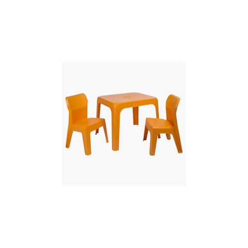 GARBAR JAN Kinderstuhl-Tisch Indoor, Outdoor Set 2+1 Orange