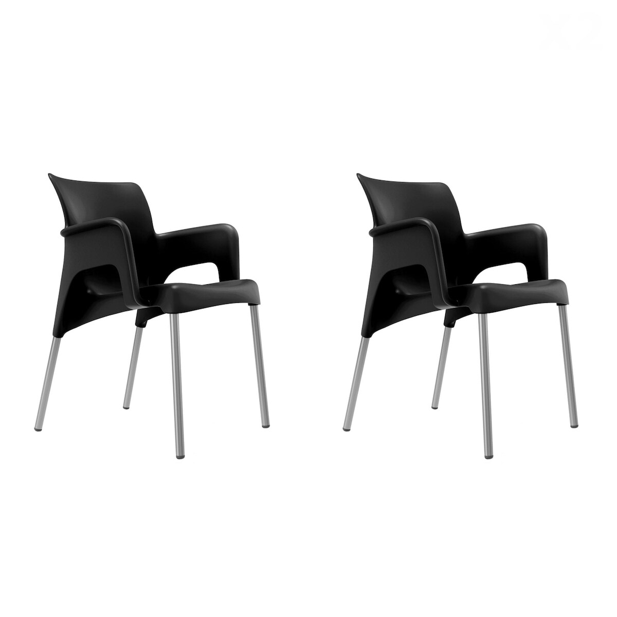 Resol garbar SUN Sessel Indoor, Outdoor Set 2 Schwarz Image