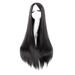 DOPI Cos Wig Universal Black White Long Straight Hair Style For Men And Women
