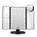 Trifold Led Lighted Makeup Mirror 2X/3X/ Magnification Vanity Mirror With Led Lights 360Â° Rotation Touch Screen Cosmetic Mirrors And Dual Power Supply