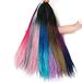 Mairbeon 60cm Hair Extension Women Braided Color Block Wig for Club