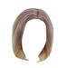 Real Hair Ponytail Extension Natural Mix Colors Gold Gradient Short Curly Hair Synthetic Wig Women Full Wigs Curly Wigs for Women