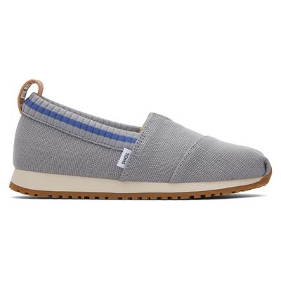 TOMS Kids Youth Grey 's Heritage Canvas Alp Resident Sneaker Shoes, Size 12