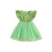 Toddler Baby Girl Summer Dress Floral Ruffle Short Sleeve A-line Princess Dresses