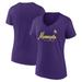 Women's Fanatics Branded Purple Minnesota Vikings Shine Time V-Neck T-Shirt