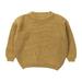 Genuiskids 1-5Years Toddler Baby Wool Sweater Kids Boys Girls Fall Winter Warm Sweaters Long Sleeve Knitted Solid Thick Pullover Jumper Tops