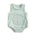 Sprifallbaby Kid Girl Rompers Sleeveless Round Neck Floral Print Summer Casual Short Bodysuit 0-18M