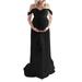Baycosin Maternity Photoshoot Dress Women Photography Props Sleeveless Off Shoulder Solid Maxi Dresses for Summer