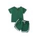 Diconna Toddler Baby Boy Girl 2PCS Summer Short Sleeve Tee Shirt Shorts Clothes Outfits
