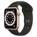 Pre-Owned - Apple Watch Series 6 GPS + Cellular 40 mm Gold Aluminium Black Sport Band - Good