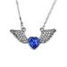 KIHOUT Ladies Fashion Diamond Necklace Full Diamond Heart Angel Wing Necklace Pendant Clearance