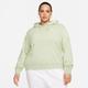 Kapuzensweatshirt NIKE SPORTSWEAR "CLUB FLEECE WOMEN'S PULLOVER HOODIE (PLUS SIZE)" Gr. 1X (52), grün (honeydew, white) Damen Sweatshirts