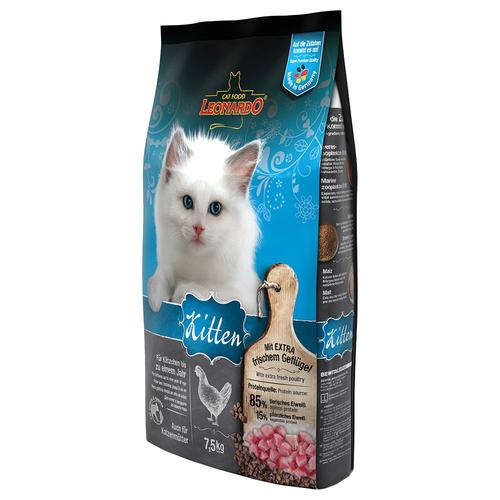 2x 7,5kg Kitten Leonardo Trockenfutter für Katzen