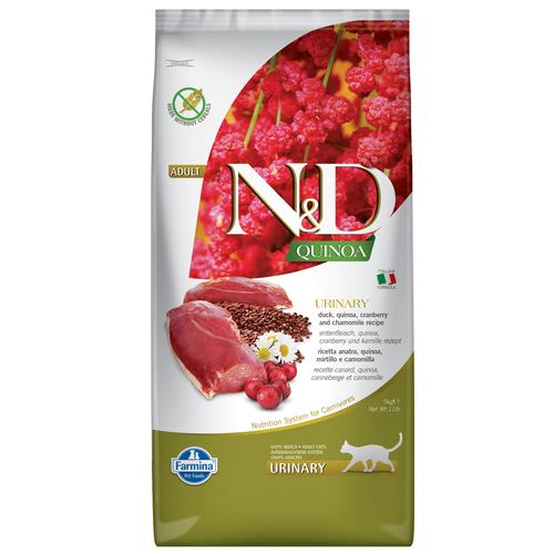 2x5kg Farmina N&D Quinoa Urinary Ente, Quinoa, Cranberry & Kamille Adult Katzentrockenfutter