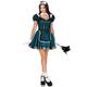 LEG AVENUE 4 PC Victorian Maid, includes striped dress with jewel accent and built in petticoat, lace trimmed apron, collar, and head piece