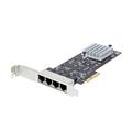 StarTech.com 4-Port 2.5Gbps NBASE-T PCIe Network Card, Intel I225-V, Quad-Port Computer Network Card, Multi-Gigabit NIC, PCI Express Server LAN Card, Desktop Ethernet Interface (PR42GI-NETWORK-CARD)