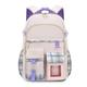 FANDARE Children's School Bags for Girls Boys Elementary School Bags Teens Bookbags Kids Backpacks Primary Student for Daughter Son Travel Spring Outing with Plush Pendant & Cute Badge White