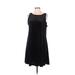 Old Navy Cocktail Dress - A-Line Scoop Neck Sleeveless: Black Print Dresses - Women's Size Large