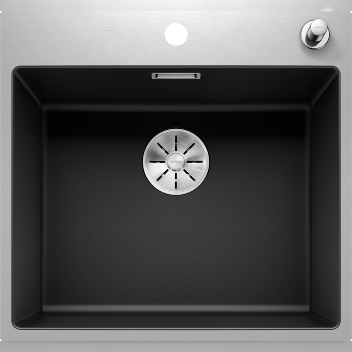 Blanco Silgranit Spülbecken Subline 500-IF/A SteelFrame Schwarz 50 x 40 cm Image