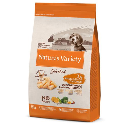 10kg Nature's Variety Selected Junior Freilandhuhn Hundetrockenfutter