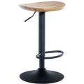 Tabouret de bar industriel réglable en bois Nature