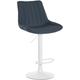 Tabouret de bar en tissu ajustable pivotant tissu Gris foncé