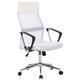 Chaise de bureau réglable pivotant en microfibre Blanc