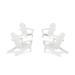 Trex Outdoor 4-Piece Monterey Bay Oversized Adirondack Chair Conversation Set Wood in White | 36.83 H x 28.75 W x 35.77 D in | Wayfair TXS2007-1-CW