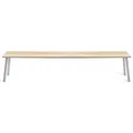 Emeco Run Bench - Clear Anodized Frame - RB4SEATERSACC