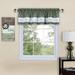 August Grove® Aneesa Plaid Tailored Kitchen Curtain Cotton Blend in Green/White | 58" W x 14" L | Wayfair D7FF0E6A6F944938B72A4EB86162FFE7