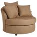 Barrel Chair - Andover Mills™ Alsup Barrel Chair, Wood in Blue/White/Brown | Wayfair 428B19F757074D63A79DED8C992209E8
