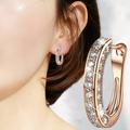 Naierhg 1 Pair Earrings Charm Attractive Ring Shape Dainty Huggie Earrings for Women