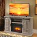 Symple Stuff Seshadri 55.25" W TV Stand for TVs up to 60" TV w/ 25" Electric Fireplace Included, Media Console | 33 H x 55.25 W x 15.5 D in | Wayfair