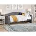 Lark Manor™ Amalya Solid Wood Daybed Modern Twin Size Wood in Gray | 34.63 H x 78.75 W x 40 D in | Wayfair 1E4CA5BCA4EA4F92B752BCDB2FDD060E