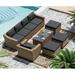 LHBcraft Rattan Wicker 8 - Person Seating Group w/ Cushions Synthetic Wicker/All - Weather Wicker/Wicker/Rattan | 28 H x 30 W x 32 D in | Outdoor Furniture | Wayfair