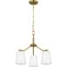 Latitude Run® Shanka 3 - Light Dimmable Classic/Traditional Chandelier Metal in Yellow | 16.75 H x 18 W x 18 D in | Wayfair