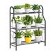 Red Barrel Studio® Siari Plant Stand Metal in Gray | 32.22 H x 28.03 W x 9.61 D in | Wayfair 44367B01DBCB46DD82173F72FAEA4138