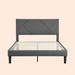 Latitude Run® Shondi Upholstered Bed Upholstered, Wood in Gray | 46 H x 56.5 W x 79.5 D in | Wayfair 4D92F95BC61B4BC4B11FE60267E20E92