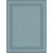 Blue 118 x 91 x 0.01 in Area Rug - Well Woven Border Plain Flat-Weave Area Rug Polyester | 118 H x 91 W x 0.01 D in | Wayfair W-PLB-02C-7