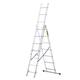 DRABEST Basic Home Aluminium Ladder 3-Element – Step Ladder 3x7 Step – Lightweight Aluminium Step Ladder – Foldable Ladder for Home – Capacity 150 Kg – 46x190x13cm