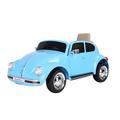 Beetle Kids Ride On Car, Licensed Battery-powered Electric Vehicle Toy 12v (Blue)