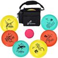 Sportneer Flying Disc Golf Set, Outdoor Sports Golf Discs with Portable Carrying Bag, Yellow(171g) Blue(164g) Red(165g)