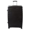 House Of Leather Large Size Hard Case 8 Wheeled Expandable Luggage ZAK (Black, Large)