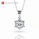 GIIncome Guitar WE-Collier Pendentif Moissanite Rond Plaqué Or Blanc 18K Argent 6.5 Diamant